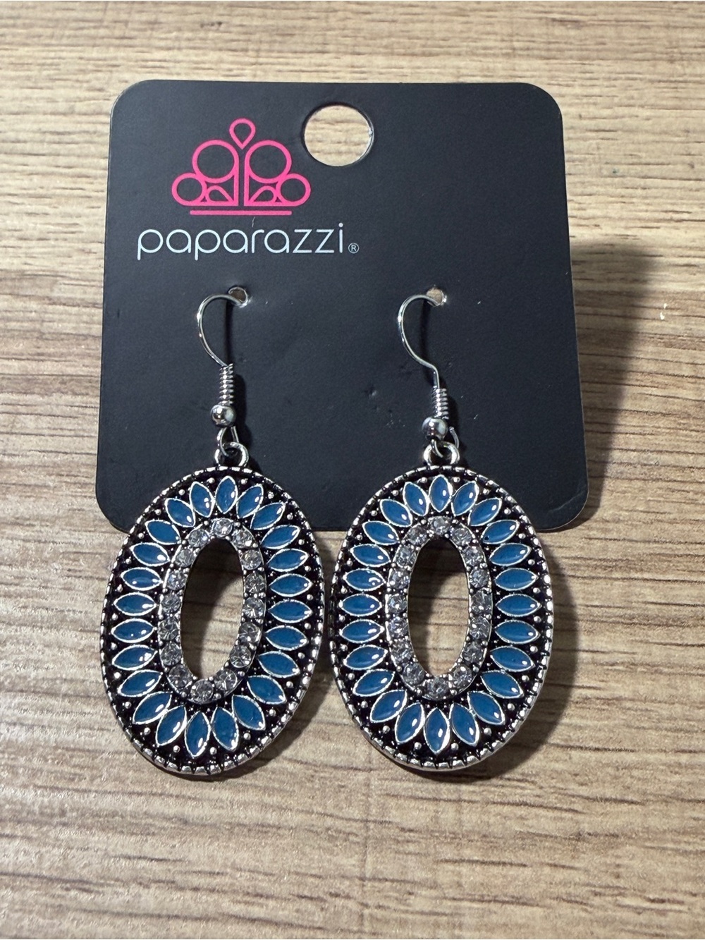 Paparazzi Turquoise Oval Filigree Drop Earrings